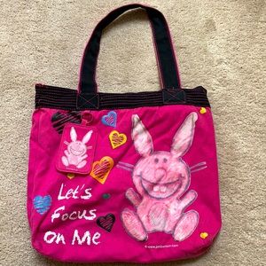 Happy Bunny Let’s focus on me tote